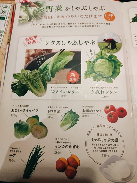 温野菜メニュー１０